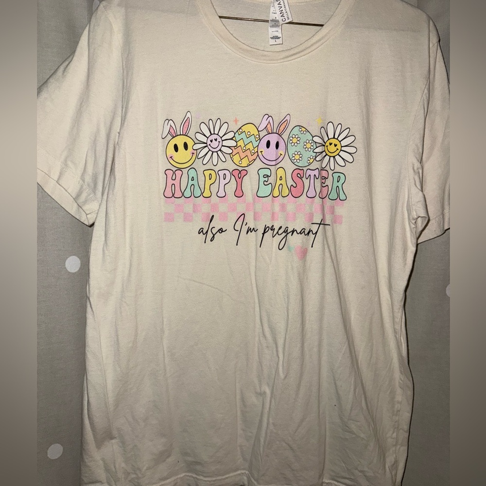 “Happy Easter, I’m Pregnant” Bella canvas shirt size L